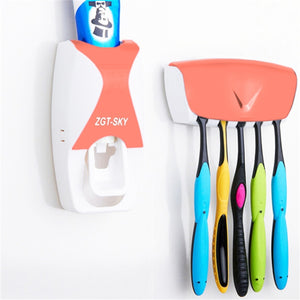 Automatic Toothpaste Dispenser Set with 5 Toothbrush Holder