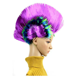 Funny Christmas Halloween Wig Masquerade Headdress Mohawk Hair Comb, Random Color Delivery