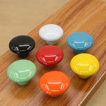 32mm Modern Literary Color Glazed Ceramic Cabinet Drawer Handle