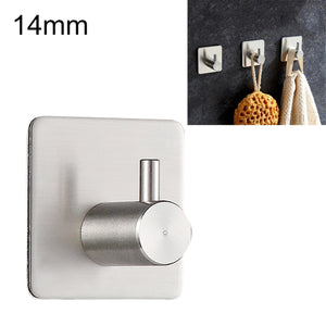 Stainless Steel Cylinder Hanger Bathroom Non-perforated Storage Clothes Hook, Size:14mm