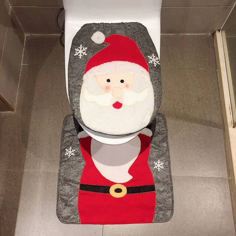 2 in 1 Christmas Decoration Toilet Set