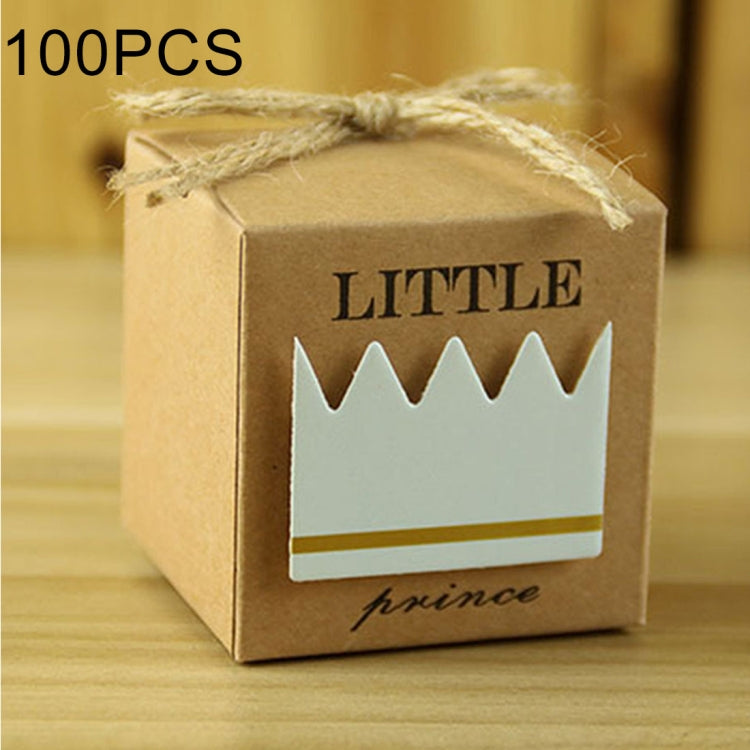 100 PCS European Style Wedding Sugar Box, Size: 5.3x5.3x5.3cm