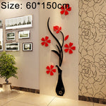 Creative Vase 3D Acrylic Stereo Wall Stickers TV Background Wall Corridor Home Decoration, Size: 60*150cm