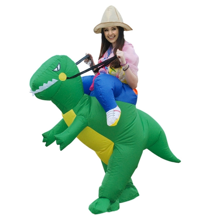 Operated Inflatable Dinosaur Fancy Polyester Dress Halloween Party Costume for Adult, Recommended Height: 1.6-1.9m