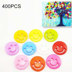 400 PCS Smile Face Resin Children Sweater Buttons Sewing Buttons in Bulk , Random Color, Diameter: 12.5mm