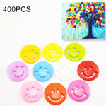 400 PCS Smile Face Resin Children Sweater Buttons Sewing Buttons in Bulk , Random Color, Diameter: 15mm