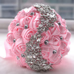 Wedding Holding Flowers Bridal Bouquet Accessories Bridesmaid Rhinestone Party Wedding Decoration Supplies