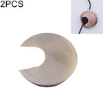 2 PCS Desk Computer Desktop Zinc Alloy Round Threading Box Hole Cover, Hole Diameter: 35mm (Bright Gold)