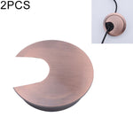 2 PCS Desk Computer Desktop Zinc Alloy Round Threading Box Hole Cover, Hole Diameter: 35mm (Bright Gold)