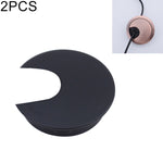 2 PCS Desk Computer Desktop Zinc Alloy Round Threading Box Hole Cover, Hole Diameter: 35mm (Bright Gold)