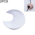 2 PCS Desk Computer Desktop Zinc Alloy Round Threading Box Hole Cover, Hole Diameter: 35mm (Bright Gold)