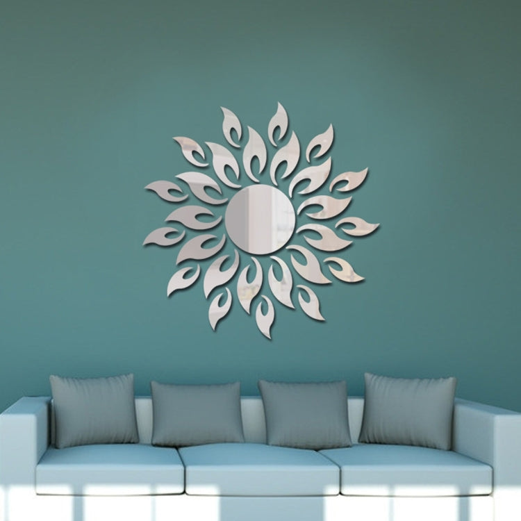 Sunflower Mirror Wall Sticker Bedroom Living Room Decoration Wall Stickers