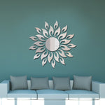 Sunflower Mirror Wall Sticker Bedroom Living Room Decoration Wall Stickers