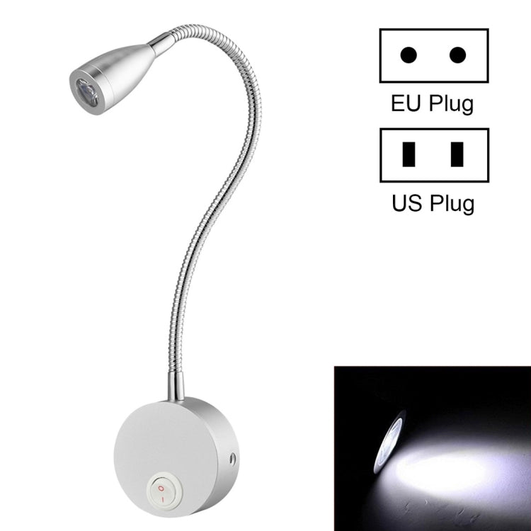 160 LM 3000-3200K Wall Mount Light Wall Sconce Lamp, Got the CE / FCC Certification, Goose Neck Length: 30cm, US/EU Plug, Default Delivery US Plug