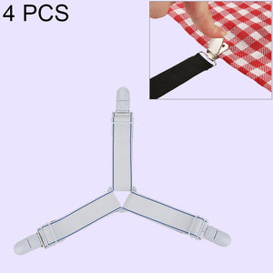 4 PCS  Adjustable Bedspread Tablecloth Curtain Sofa Cover Holder Tent Metal Fixed Clips