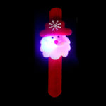 Santa Style Flash Light Merry Christmas Slap Pat Circle Wristband