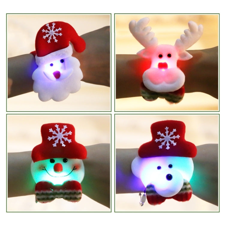 Santa Style Flash Light Merry Christmas Slap Pat Circle Wristband