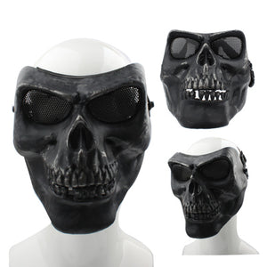 High Intensity Terrifying Evil Facepiece Skeleton Anti BB Bomb Face Mask with Elastic Bands