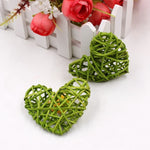 5 PCS 6cm Artificial Straw Ball DIY Decoration Rattan Heart Christmas Decor Home Ornament