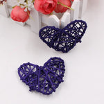 5 PCS 6cm Artificial Straw Ball DIY Decoration Rattan Heart Christmas Decor Home Ornament