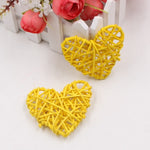 5 PCS 6cm Artificial Straw Ball DIY Decoration Rattan Heart Christmas Decor Home Ornament