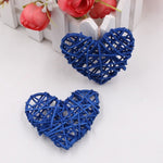 5 PCS 6cm Artificial Straw Ball DIY Decoration Rattan Heart Christmas Decor Home Ornament