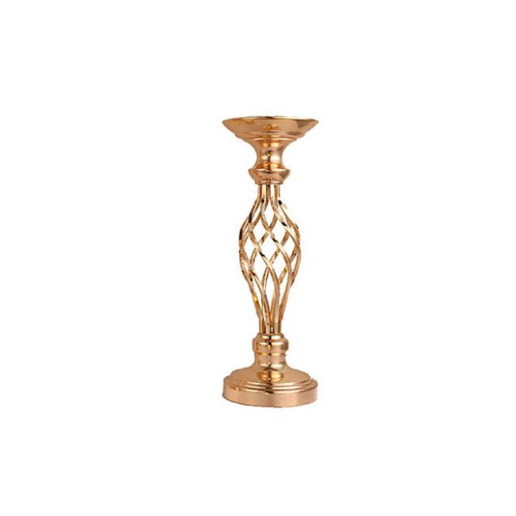 Gold Plated Wrought Iron Candlestick Window Wedding Props Decoration