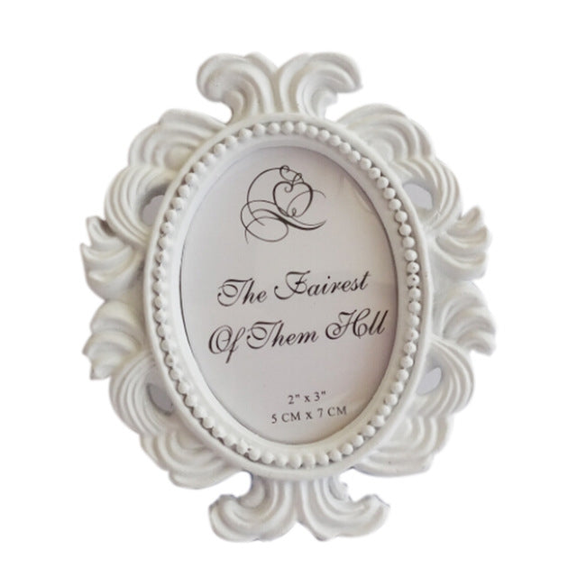 Floral Photo  Round  Picture Frame Holder Wedding Home Decor