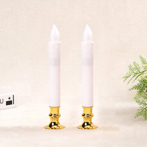 2 PCS Artificial Long Candle Light Plastic Electronic Candle