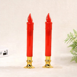 2 PCS Artificial Long Candle Light Plastic Electronic Candle