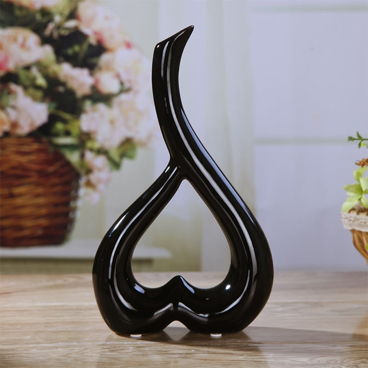 Heart Shape Creative Ceramic Flower Vase Home Decor Wedding Festival Office Desktop Decoration