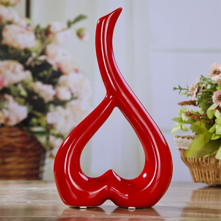 Heart Shape Creative Ceramic Flower Vase Home Decor Wedding Festival Office Desktop Decoration