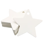 100 PCS/set Five-pointed Star Decoration Tag Kraft Paper Blank Small Label Clothing Identification Card