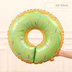 4 PCS Doughnut Candy Ice Cream Shaped Foil Balloons Happy Birthday Decorations Big Inflatable Helium