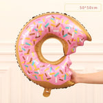 4 PCS Doughnut Candy Ice Cream Shaped Foil Balloons Happy Birthday Decorations Big Inflatable Helium