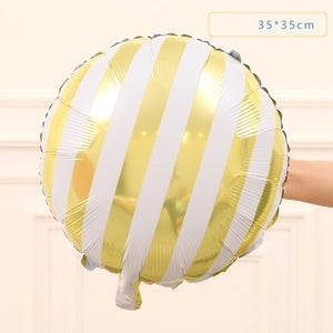 4 PCS Doughnut Candy Ice Cream Shaped Foil Balloons Happy Birthday Decorations Big Inflatable Helium