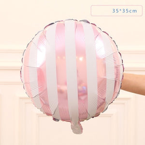 4 PCS Doughnut Candy Ice Cream Shaped Foil Balloons Happy Birthday Decorations Big Inflatable Helium