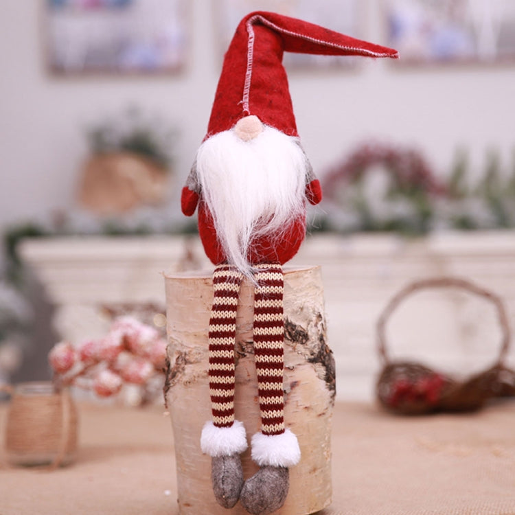 Cute Sitting Faceless Long-legged Elf Doll Christmas Decoration