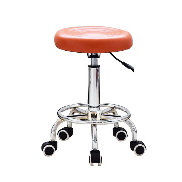 Adjustable Beauty Barber Shop Bar Lift Pulley Stool Movable Stool Chair