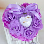 Heart-shaped Ring Box can Hang Simulation Foam Rose Ring Pillow Wedding Supplies