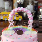 2 PCS Creative Cake Card Arch Hair Ball Birthday Baking Cake Card Decoration