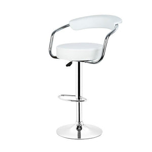 Leather Swivel Chair Height Adjustable Stainless Steel Bracket Bar Chair