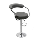 Leather Swivel Chair Height Adjustable Stainless Steel Bracket Bar Chair