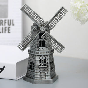 Metal Crafts Windmill Model Ornaments Decoration