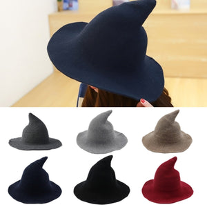 Halloween Personality Wizard Steeple Great Brim Wool Cap