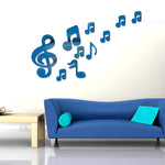 3D Musical Notes Acrylic Mirrors Wall Sticker Home Decor Living Room Wall Decoration Art DIY Wall Stickers