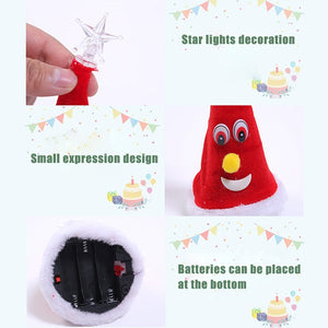 6 inch Electric Cap Christmas Swing Tree Hat Christmas Ornaments Props