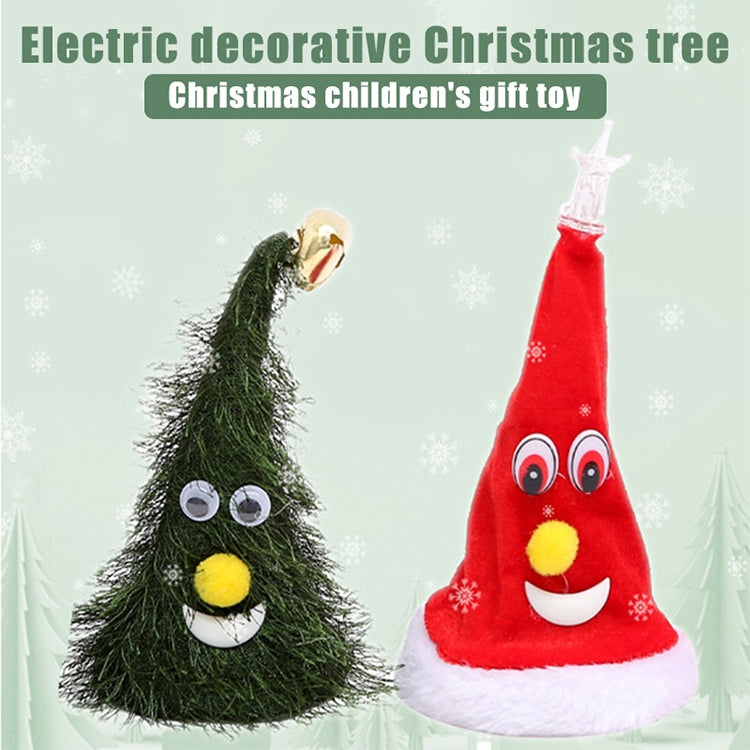 6 inch Electric Cap Christmas Swing Tree Hat Christmas Ornaments Props