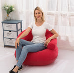 Inflatable Flocked Casual Lazy Couch Foldable Recliner U-shaped Base Sofa