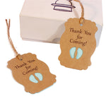 50pcs / Set Thank You For Coming Kraft Paper Baby Shower Birthday Party Lable